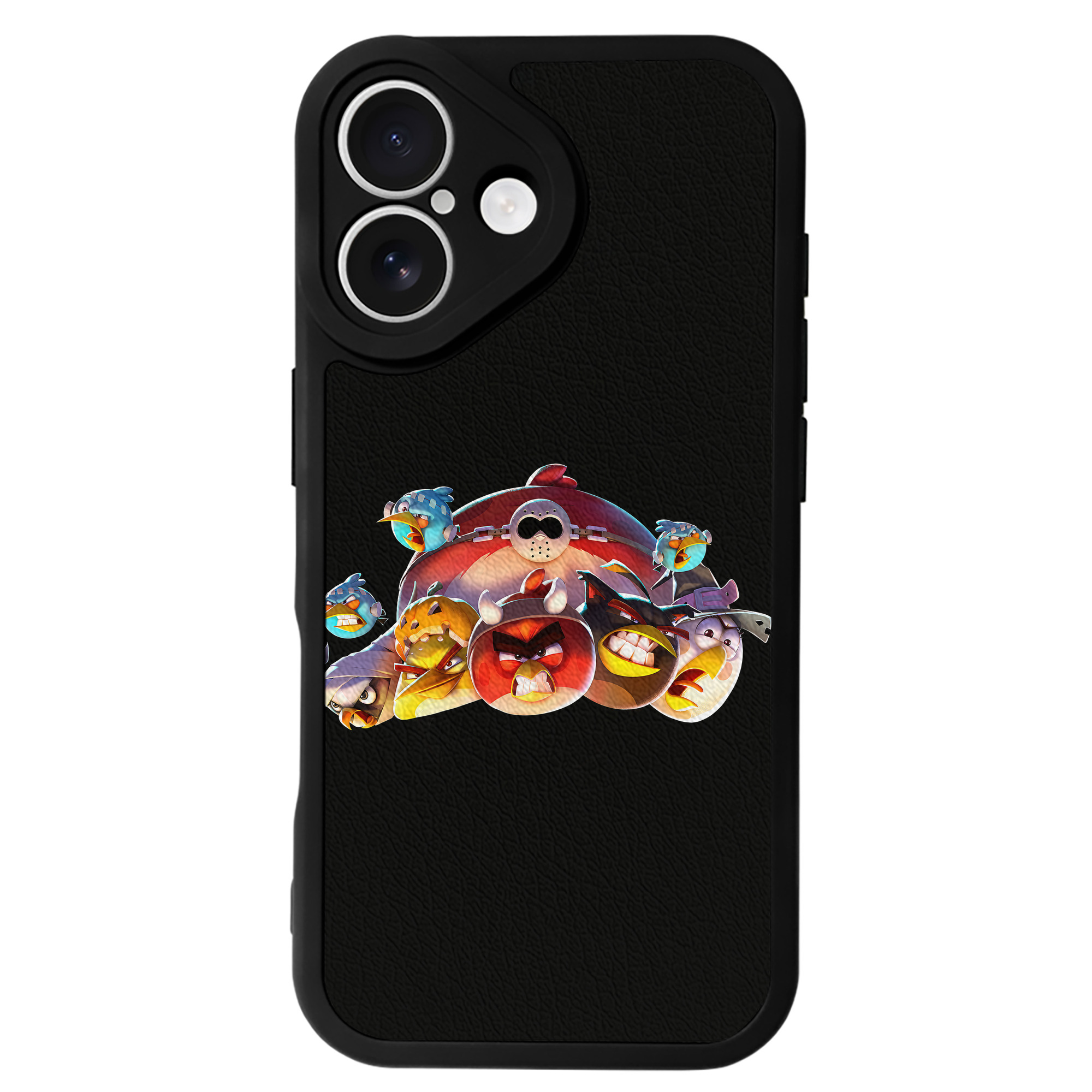 （画像用） Angry Birds アングリーバード 【iPhone 16シリーズ対応】シリコンスマホケース（レザー調） 材質：シリコン